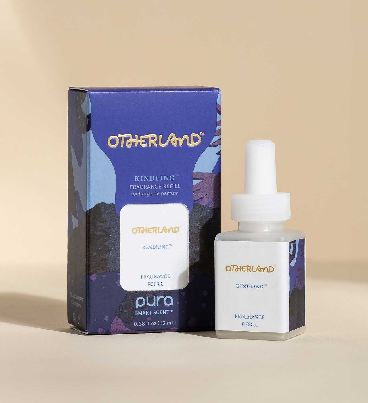Otherland fragrance refill bottle and packaging on a beige background
