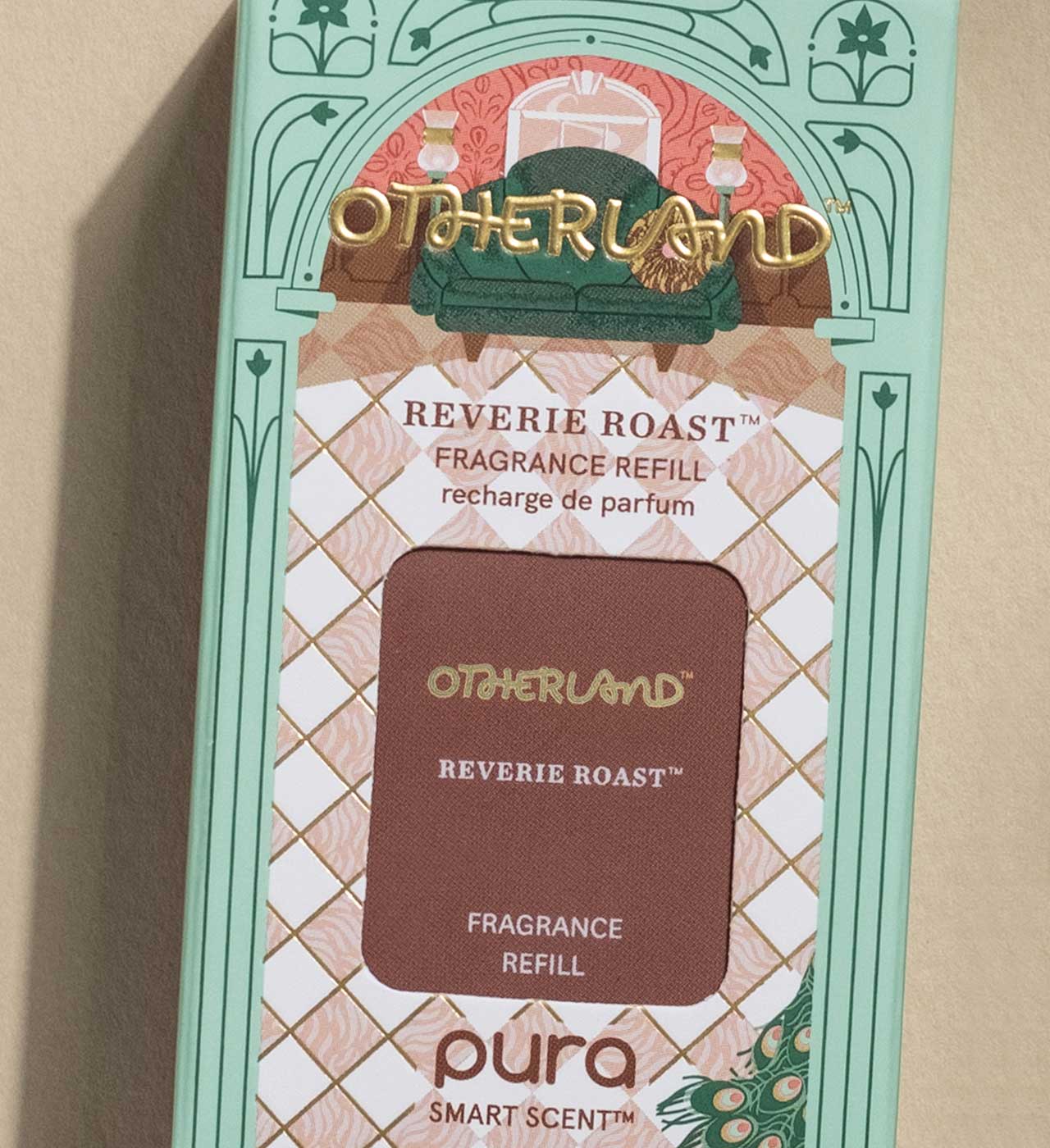 Otherland Reverie Roast fragrance refill packaging on a beige background